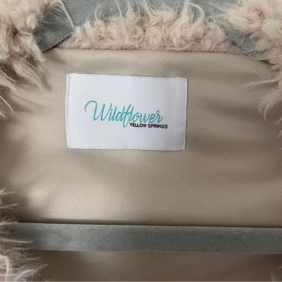 Light pink/beige Shaggy Faux Fur Jacket - Picture 2 of 5